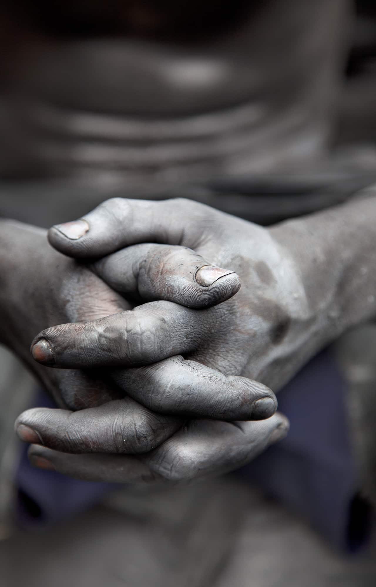 Gold Miners Hands in Ghana