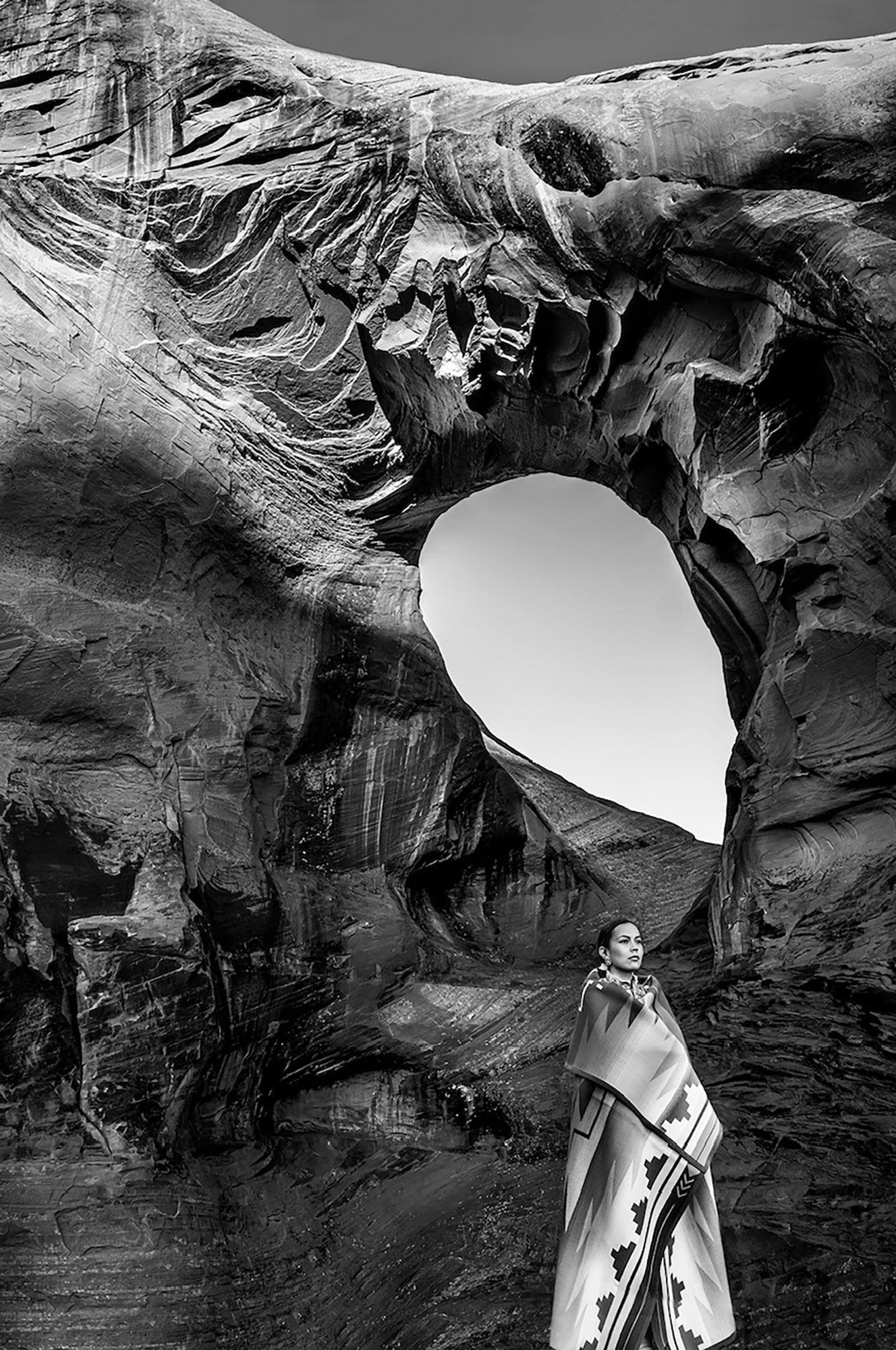 The young woman you see in this image has not had decades to accumulate objects, nor is she likely to because the people of the Navajo Nation—her people—tend not to ascribe to an accumulative culture or mindset. Instead, if asked she might say the oldest thing in her home is the land.