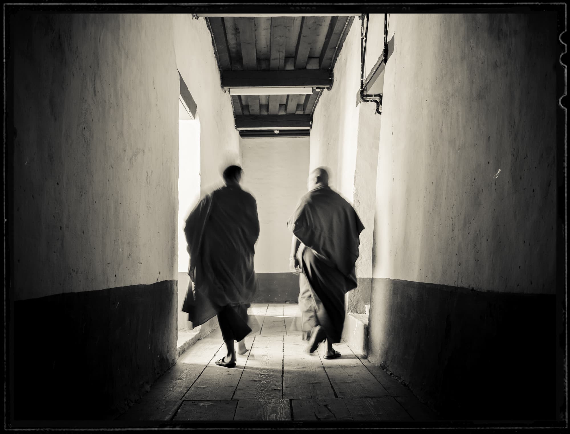 Two men walking in Bhutan