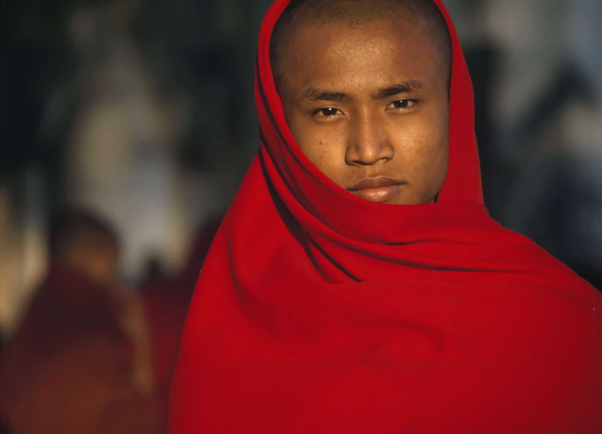 Person cloaked in Red