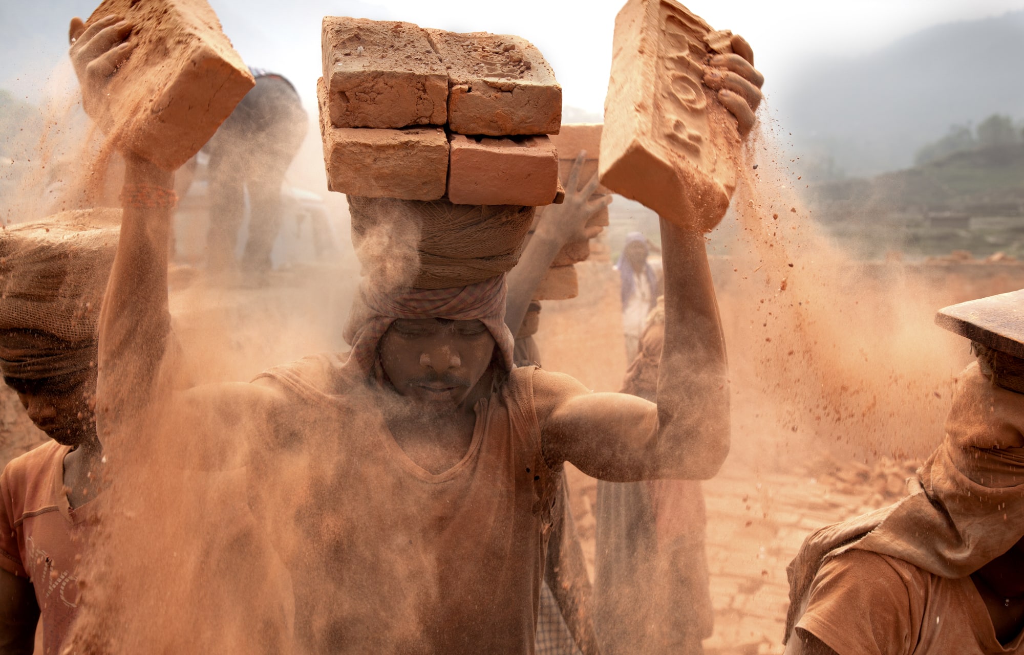 Stacking Bricks in Nepal